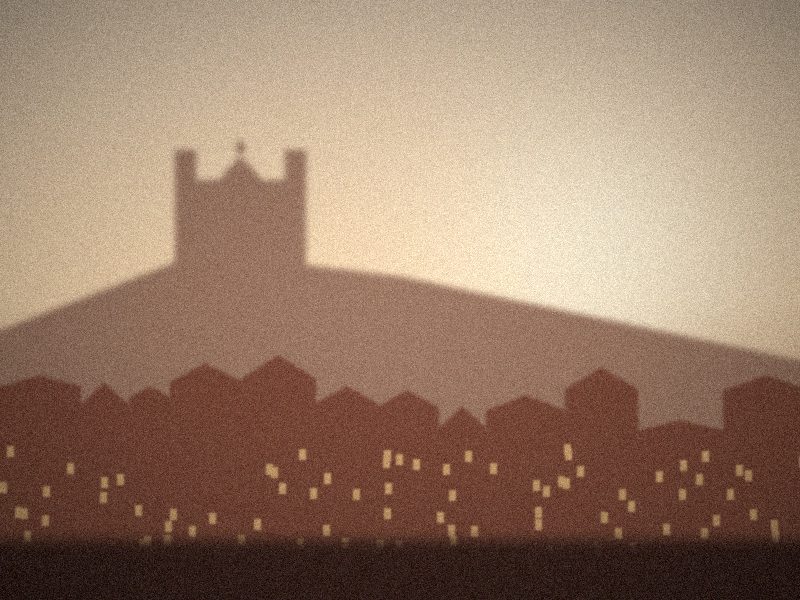 Toits de Lyon et colline de Fourvière au lever du jour